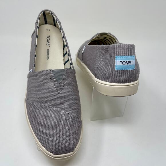 Toms Alpargata Heritage Canvas Slip Ons Womens Sz 11 Gray I.1.6 - Picture 6 of 14